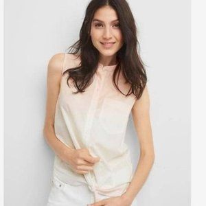 NEW! GAP Women Ombre Tie Front Sleeveless Shirt - Satiny Pink - Size Medium